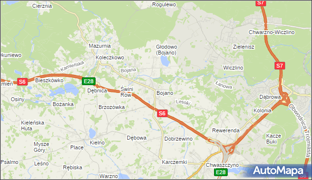 mapa Bojano, Bojano na mapie Targeo