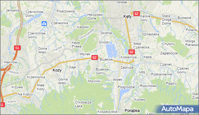 mapa Bujaków, Bujaków na mapie Targeo