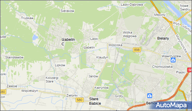 mapa Klaudyn, Klaudyn na mapie Targeo