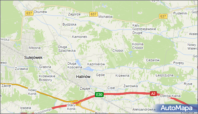 mapa Mrowiska, Mrowiska na mapie Targeo