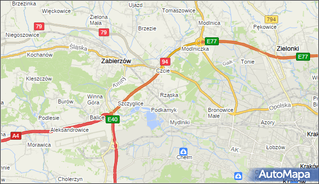 mapa Rząska, Rząska na mapie Targeo