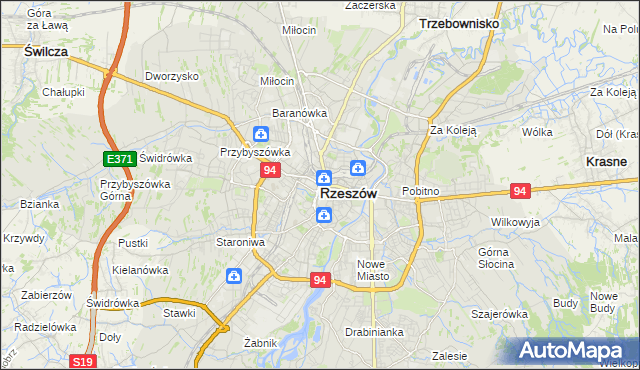 mapa Rzeszów, Rzeszów na mapie Targeo