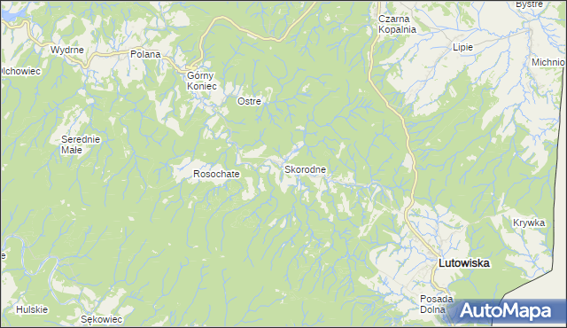 mapa Skorodne, Skorodne na mapie Targeo