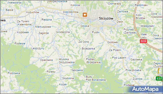 mapa Brzeżanka, Brzeżanka na mapie Targeo