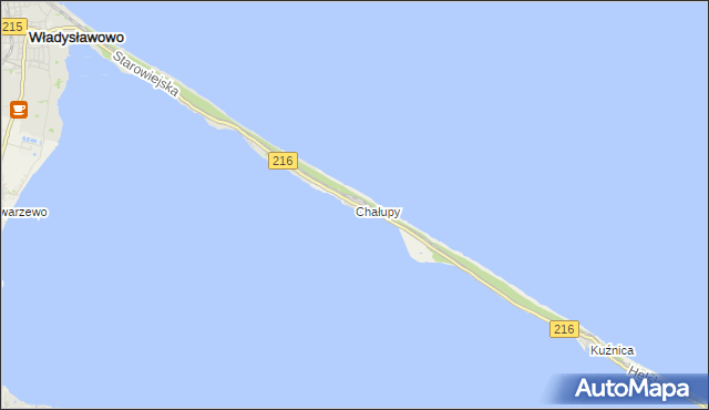 mapa Chałupy gmina Władysławowo, Chałupy gmina Władysławowo na mapie Targeo