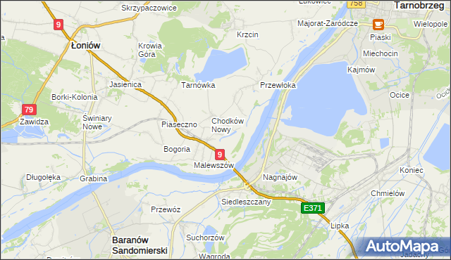 mapa Chodków Stary, Chodków Stary na mapie Targeo