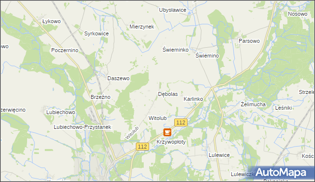 mapa Dębolas, Dębolas na mapie Targeo