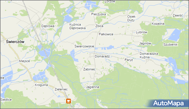 mapa Domaradz gmina Pokój, Domaradz gmina Pokój na mapie Targeo