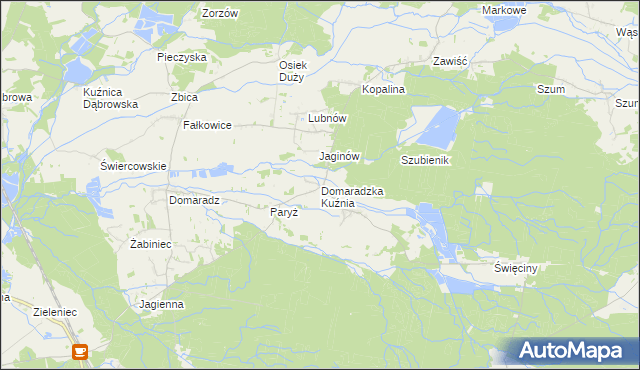 mapa Domaradzka Kuźnia, Domaradzka Kuźnia na mapie Targeo