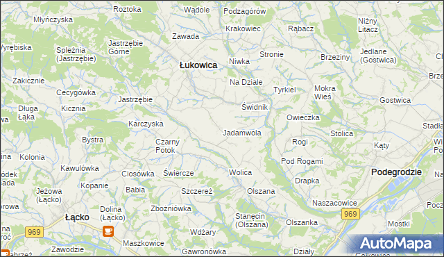 mapa Jadamwola, Jadamwola na mapie Targeo