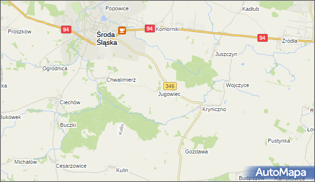 mapa Jugowiec, Jugowiec na mapie Targeo