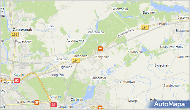 mapa Kobylnica gmina Swarzędz, Kobylnica gmina Swarzędz na mapie Targeo