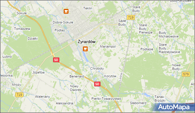 mapa Korytów A, Korytów A na mapie Targeo