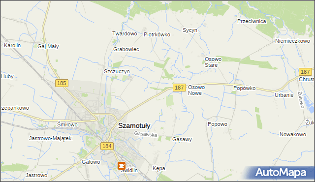 mapa Ludwikowo gmina Szamotuły, Ludwikowo gmina Szamotuły na mapie Targeo