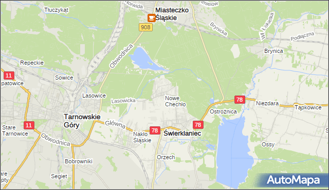 mapa Nowe Chechło, Nowe Chechło na mapie Targeo