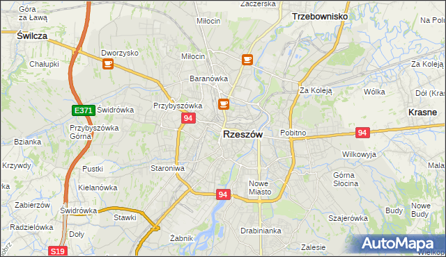 mapa Rzeszów, Rzeszów na mapie Targeo