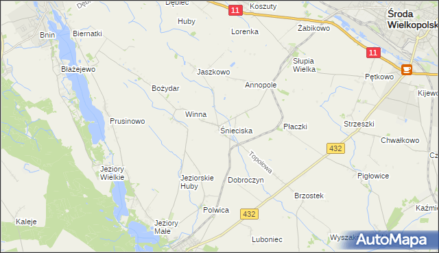 mapa Śnieciska, Śnieciska na mapie Targeo