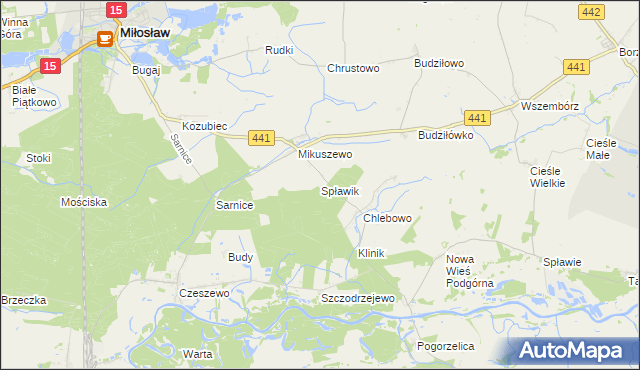 mapa Spławik, Spławik na mapie Targeo