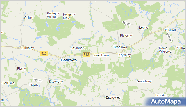 mapa Swędkowo, Swędkowo na mapie Targeo