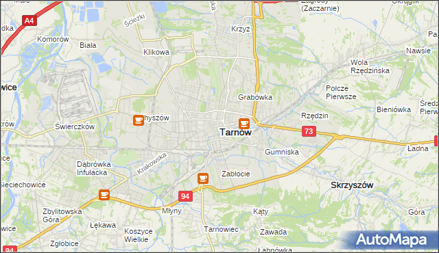 mapa Tarnów, Tarnów na mapie Targeo