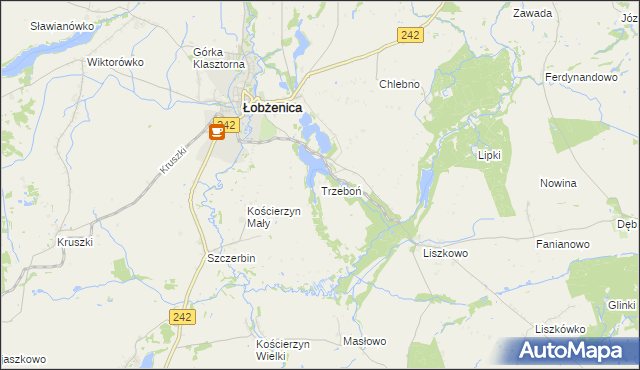 mapa Trzeboń, Trzeboń na mapie Targeo