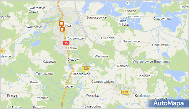 mapa Wałkowa, Wałkowa na mapie Targeo