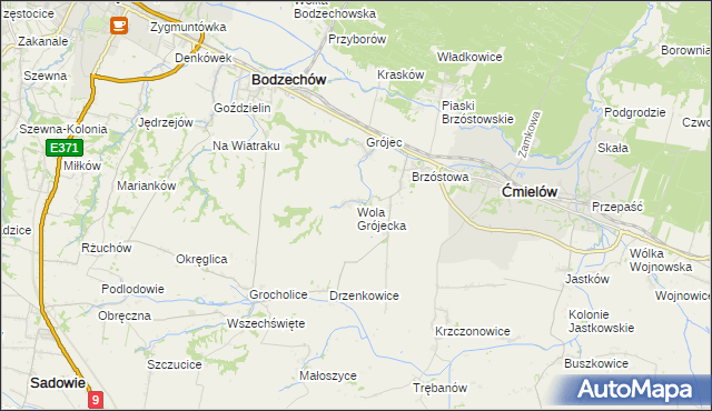 mapa Wola Grójecka, Wola Grójecka na mapie Targeo
