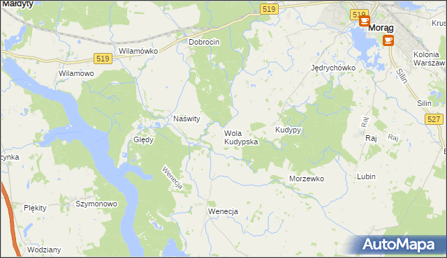 mapa Wola Kudypska, Wola Kudypska na mapie Targeo