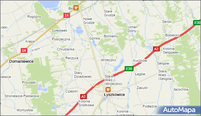 mapa Wrzeczko, Wrzeczko na mapie Targeo