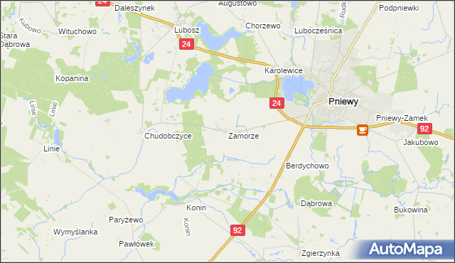 mapa Zamorze, Zamorze na mapie Targeo