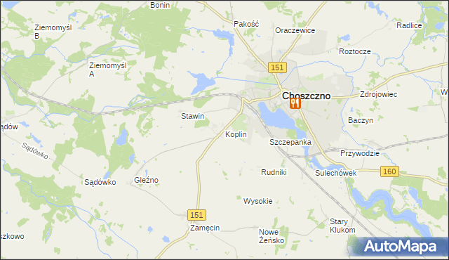 mapa Koplin, Koplin na mapie Targeo