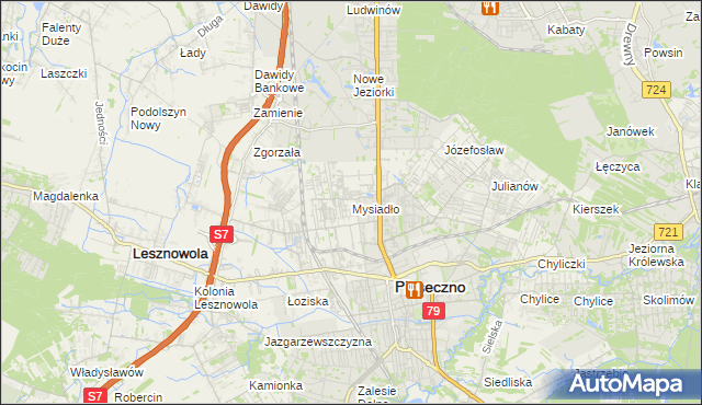 mapa Mysiadło, Mysiadło na mapie Targeo