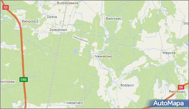 mapa Niewiadowo, Niewiadowo na mapie Targeo