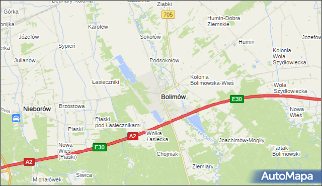 mapa Bolimów, Bolimów na mapie Targeo