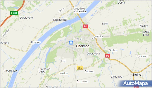 mapa Chełmno, Chełmno na mapie Targeo