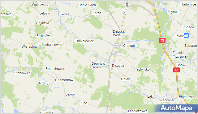 mapa Drochów Dolny, Drochów Dolny na mapie Targeo