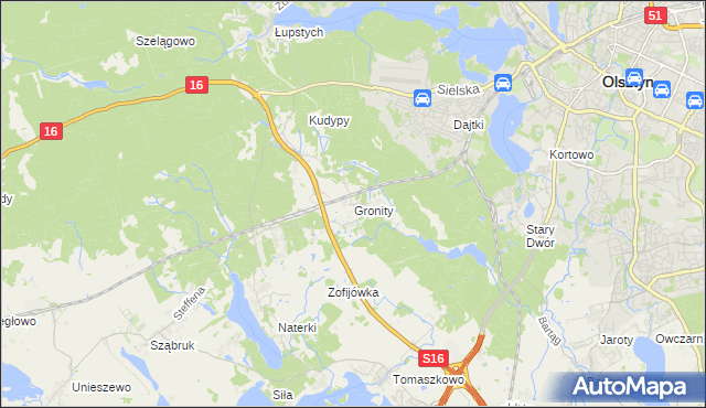 mapa Gronity, Gronity na mapie Targeo