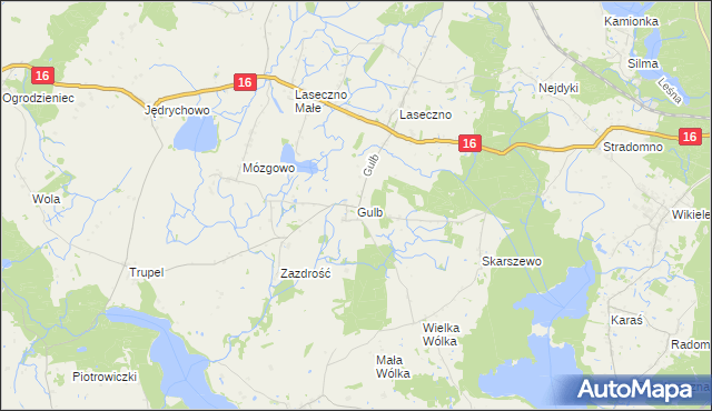 mapa Gulb, Gulb na mapie Targeo