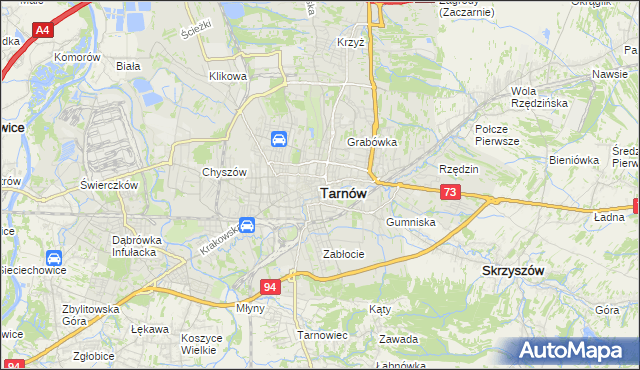 mapa Tarnów, Tarnów na mapie Targeo