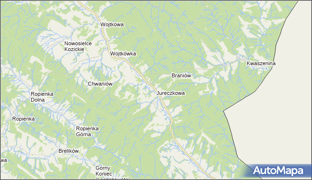 mapa Jureczkowa, Jureczkowa na mapie Targeo