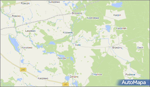 mapa Kołki, Kołki na mapie Targeo