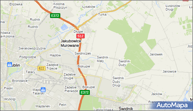 mapa Świdnik Mały, Świdnik Mały na mapie Targeo