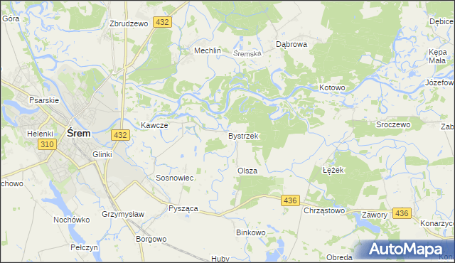 mapa Bystrzek, Bystrzek na mapie Targeo