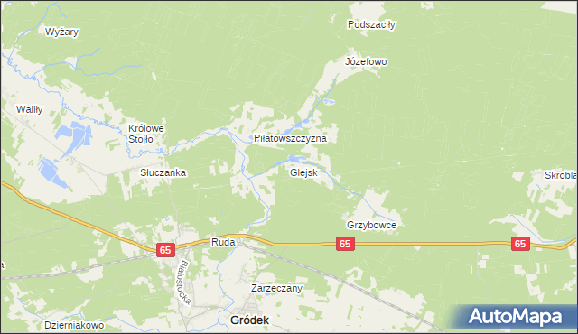 mapa Glejsk, Glejsk na mapie Targeo