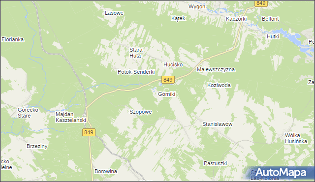 mapa Górniki gmina Józefów, Górniki gmina Józefów na mapie Targeo