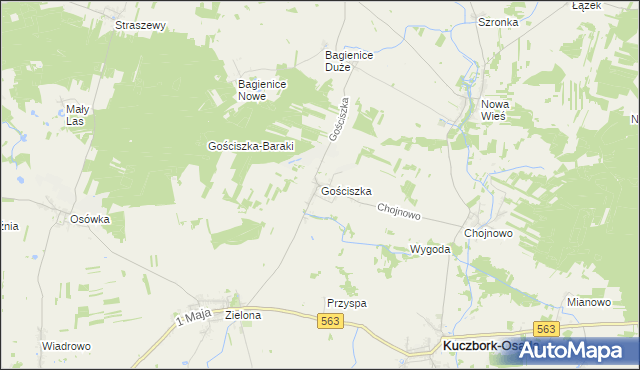 mapa Gościszka, Gościszka na mapie Targeo