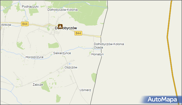 mapa Honiatyn, Honiatyn na mapie Targeo