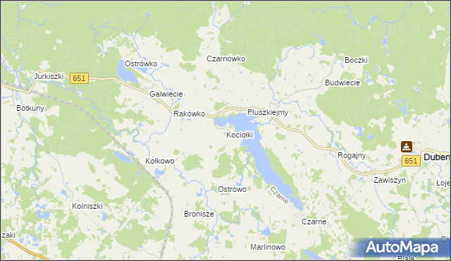 mapa Kociołki gmina Dubeninki, Kociołki gmina Dubeninki na mapie Targeo