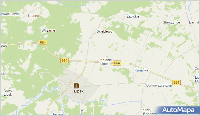 mapa Kolonie Lipsk, Kolonie Lipsk na mapie Targeo