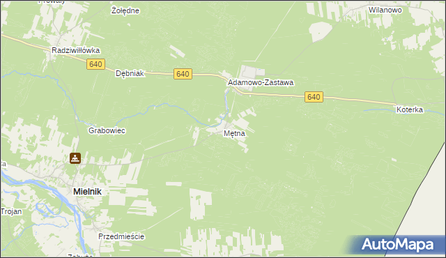 mapa Mętna, Mętna na mapie Targeo